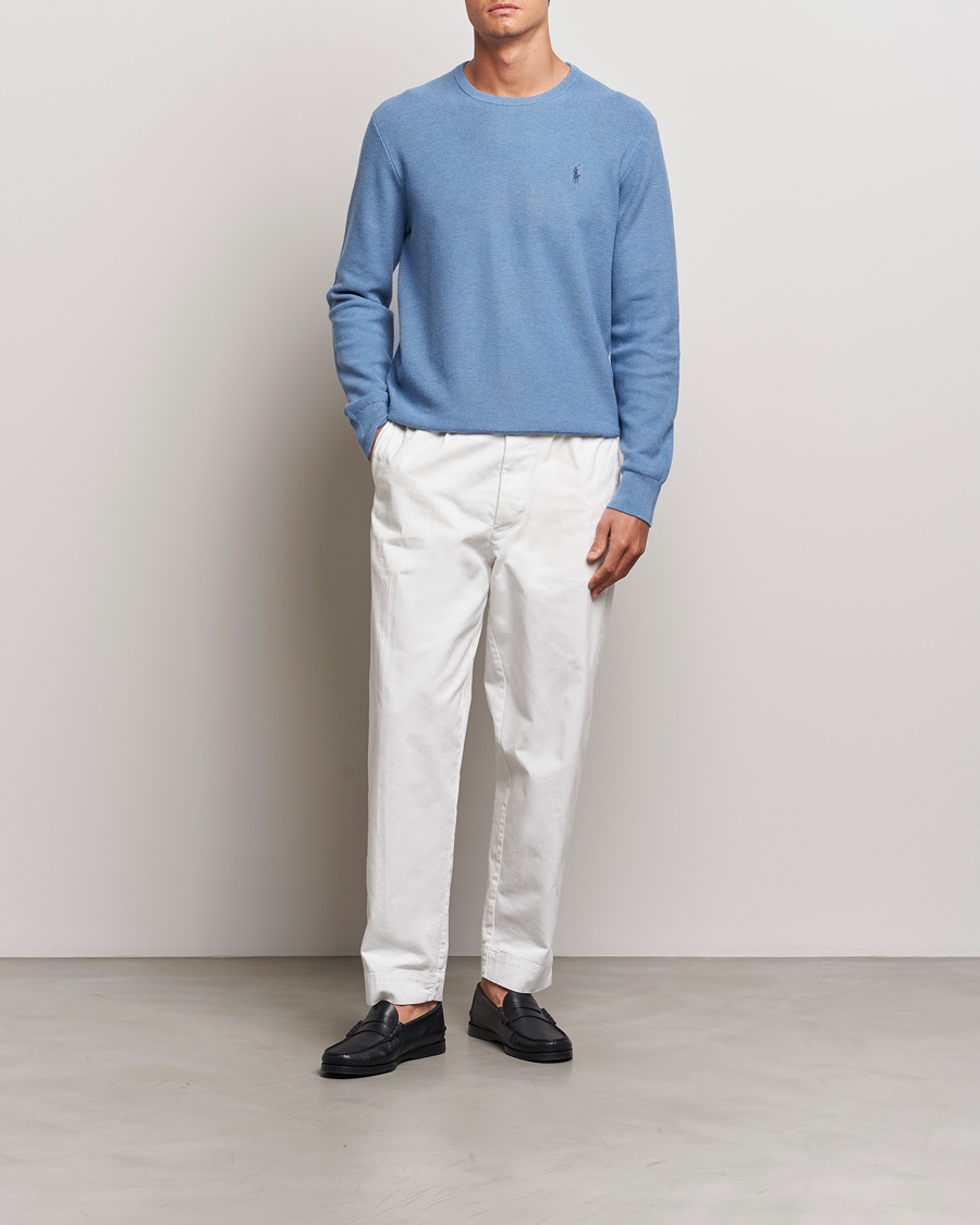 Herren | Pullover | Polo Ralph Lauren | Textured Crew Neck Sweater Lake Heather