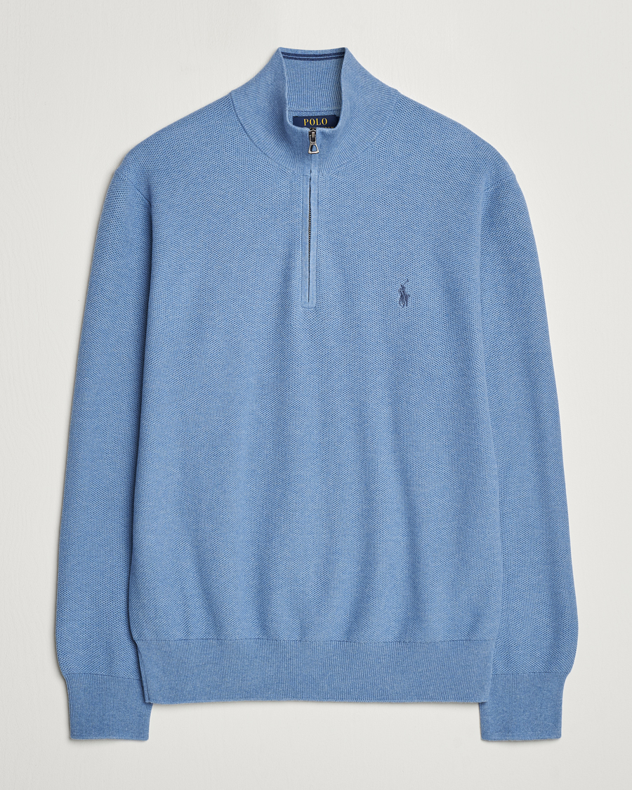 Herren | Pullover | Polo Ralph Lauren | Textured Half Zip Lake Heather