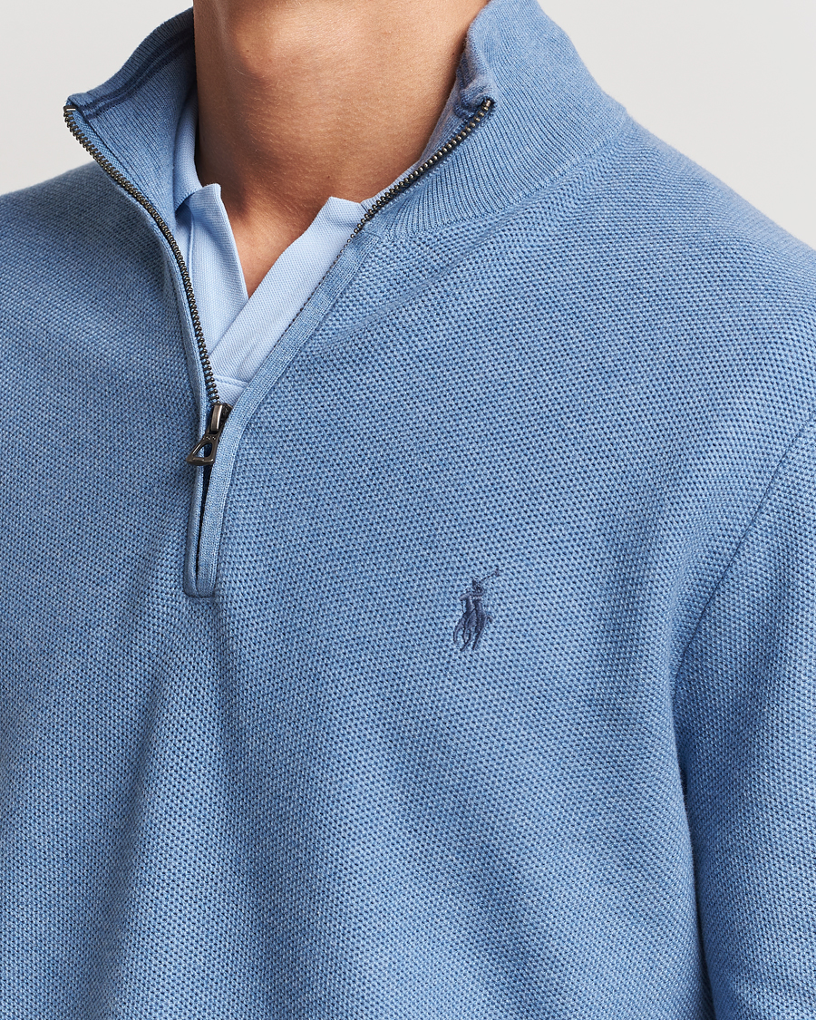 Herren | Pullover | Polo Ralph Lauren | Textured Half Zip Lake Heather