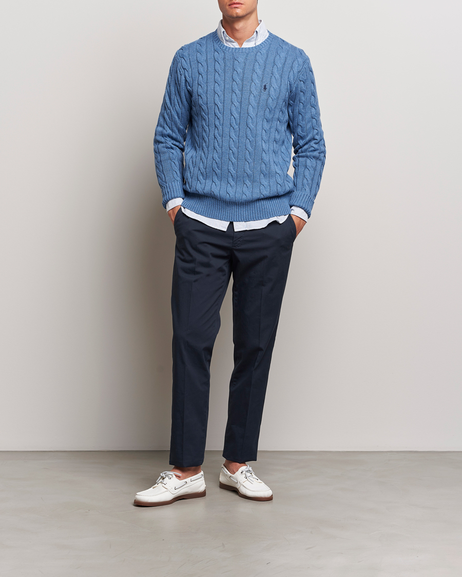 Herren | Pullover | Polo Ralph Lauren | Cotton Cable Pullover Lake Heather