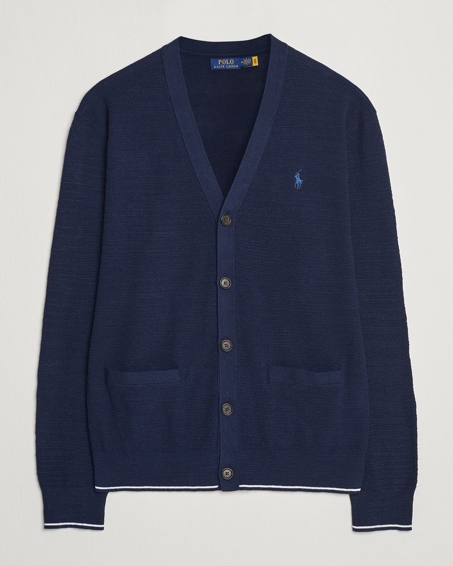 Herren | Pullover | Polo Ralph Lauren | Textured Knitted Cardigan Bright Navy