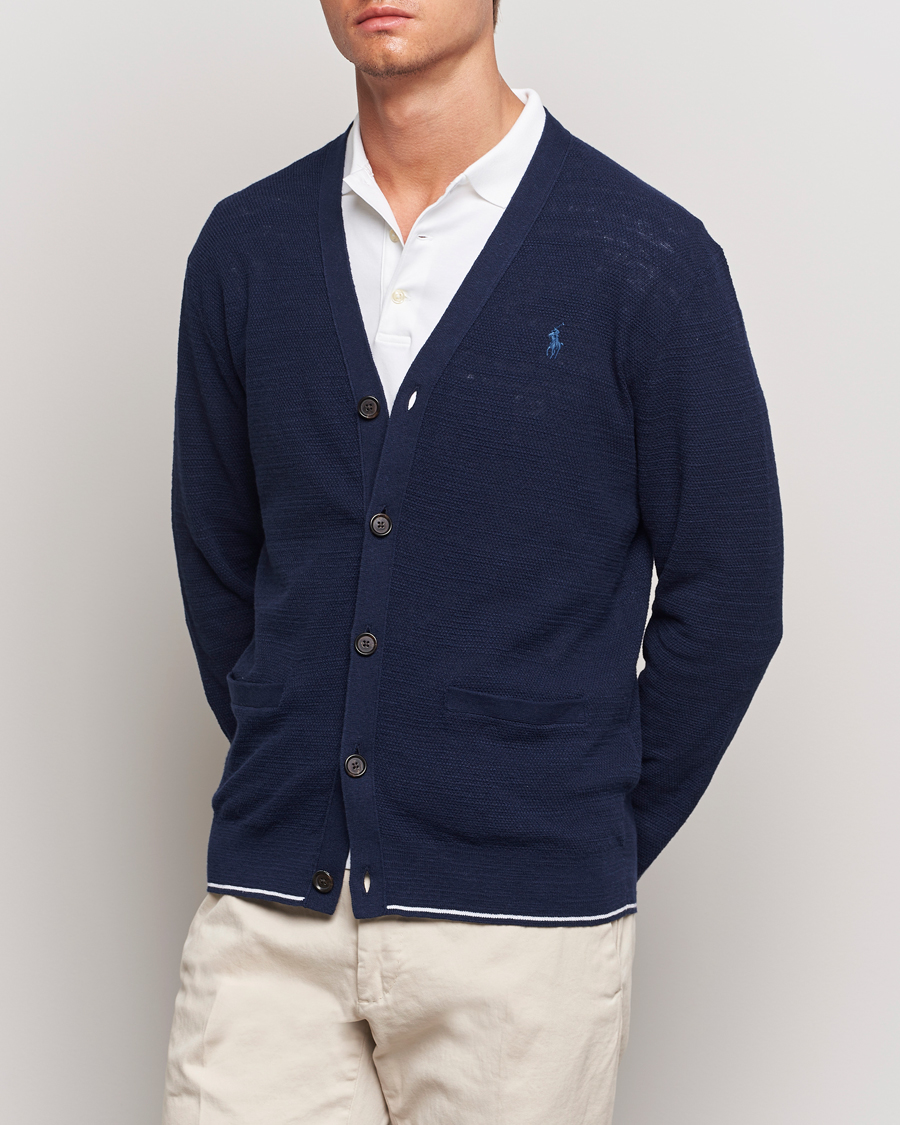 Herren | Pullover | Polo Ralph Lauren | Textured Knitted Cardigan Bright Navy