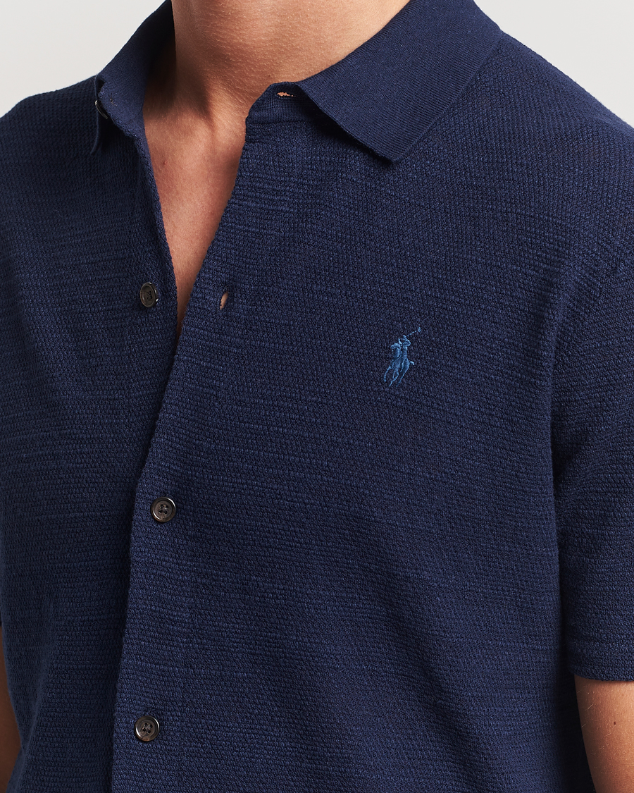 Herren | Hemden | Polo Ralph Lauren | Textured Knitted Short Sleeve Shirt Bright Navy