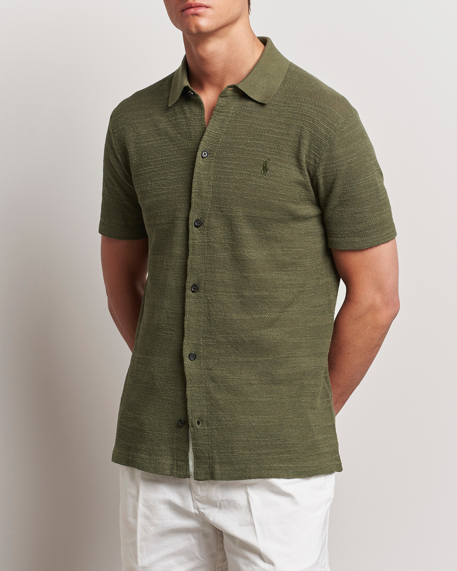 Herren | Hemden | Polo Ralph Lauren | Textured Knitted Short Sleeve Shirt Thermal Green