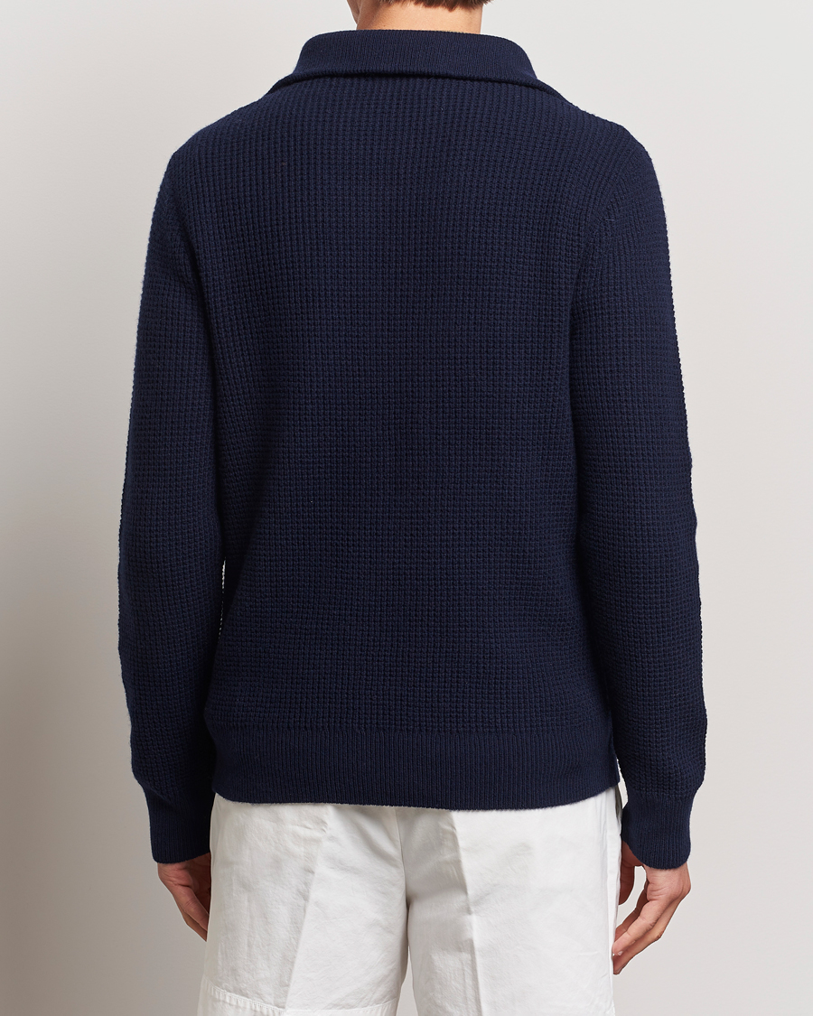 Herren | Pullover | Polo Ralph Lauren | Cotton/Wool Knitted Half Zip Hunter Navy