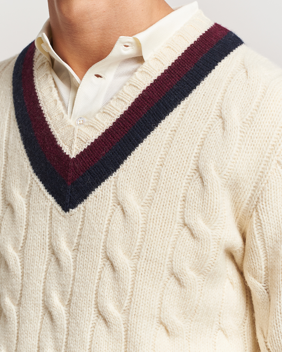 Herren | Pullover | Polo Ralph Lauren | Wool Cricket Sweater Cream