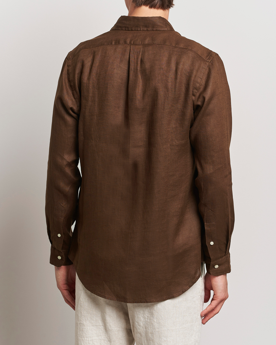 Herren | Hemden | Polo Ralph Lauren | Custom Fit Linen Button Down Chocolate Mousse
