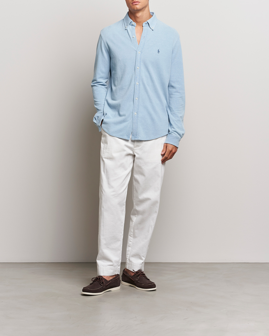 Herren | Hemden | Polo Ralph Lauren | Featherweight Mesh Shirt Light Indigo