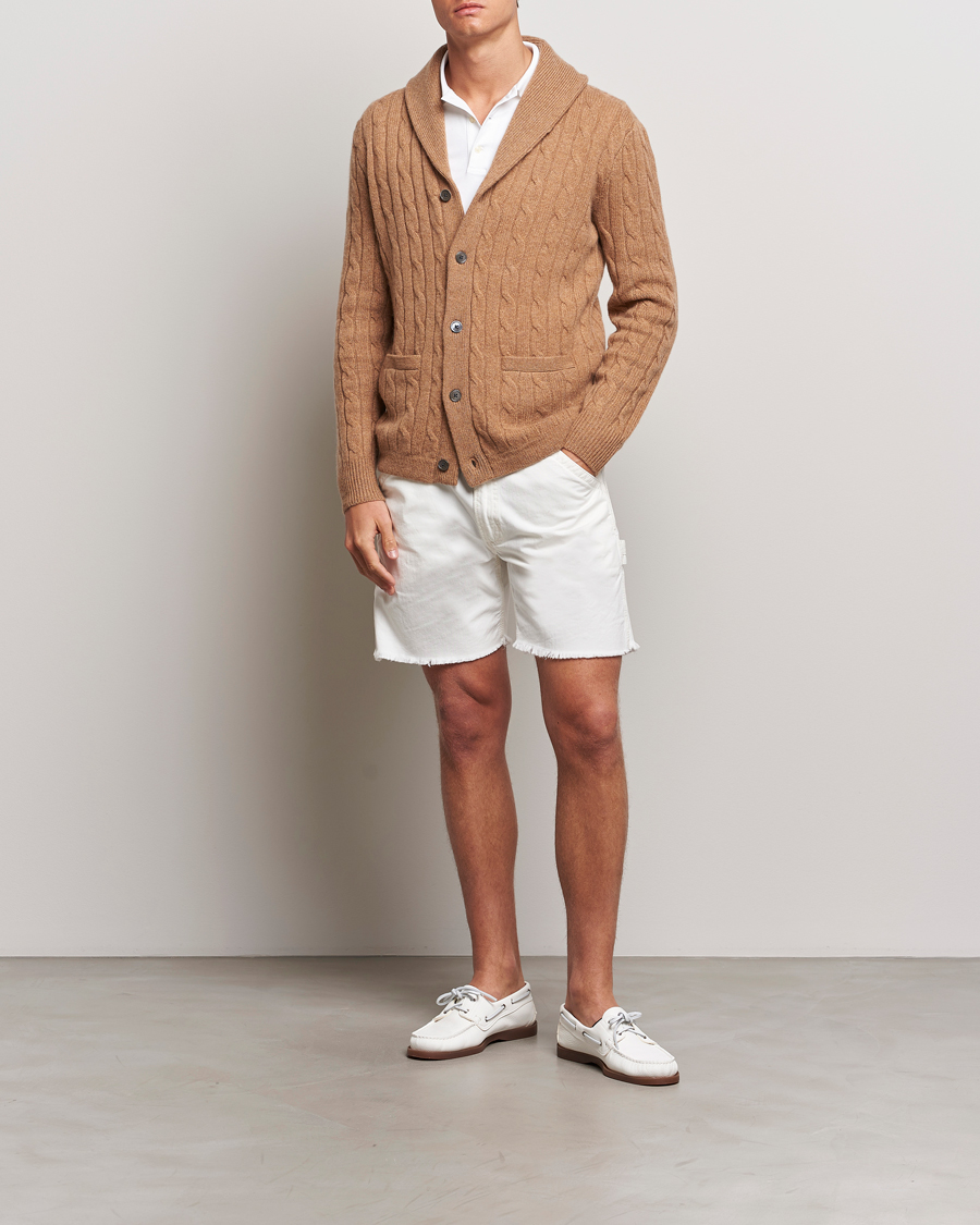 Herren | Shorts | Polo Ralph Lauren | Garment Dyed Rustic Worker Shorts Deckwash White