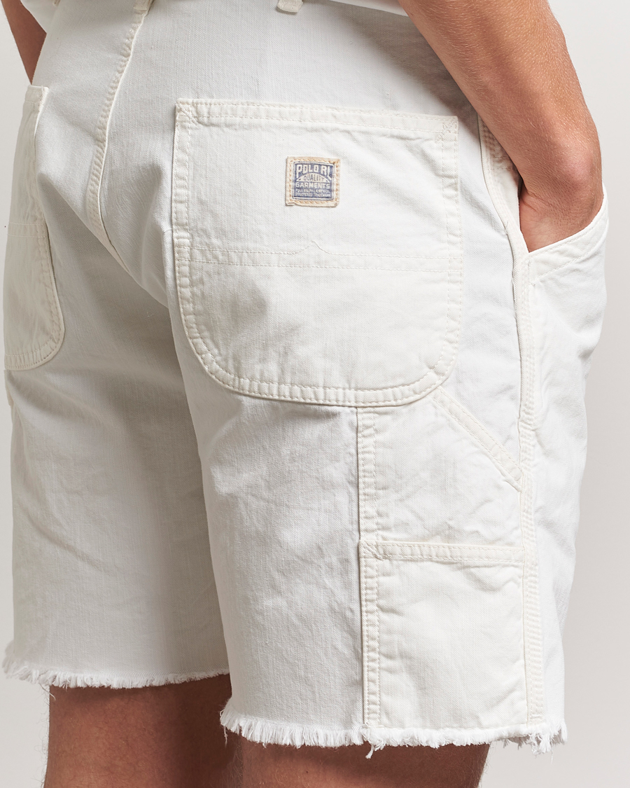 Herren | Shorts | Polo Ralph Lauren | Garment Dyed Rustic Worker Shorts Deckwash White