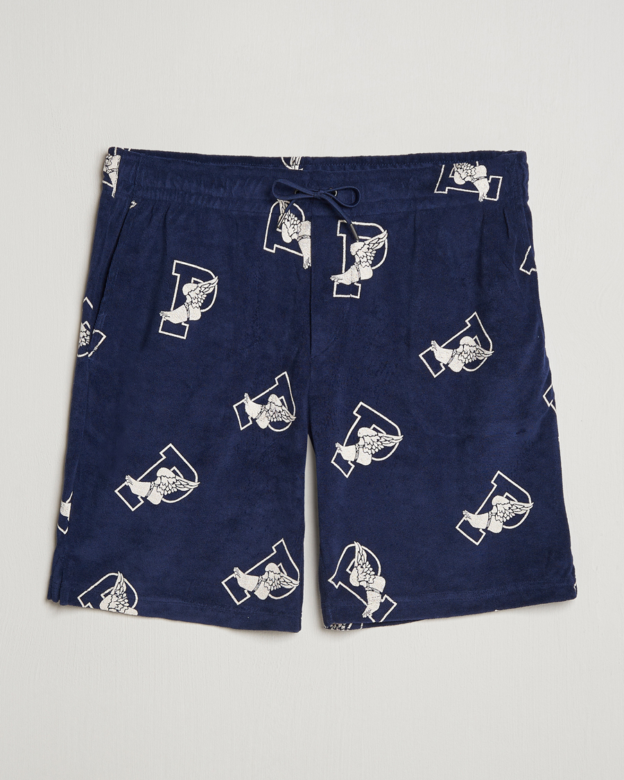 Herren | Shorts | Polo Ralph Lauren | Cotton Terry P Wing Drawstring Shorts Cruise Navy