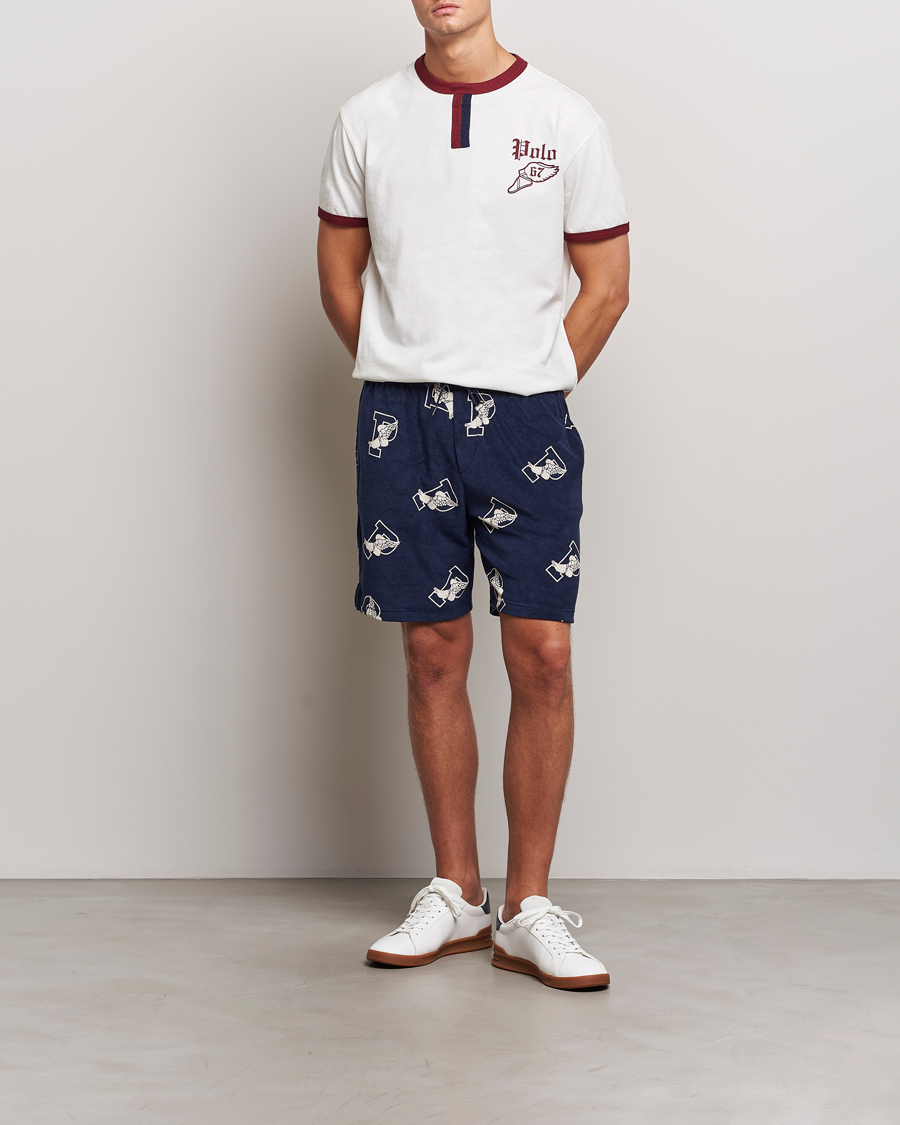Herren | Shorts | Polo Ralph Lauren | Cotton Terry P Wing Drawstring Shorts Cruise Navy
