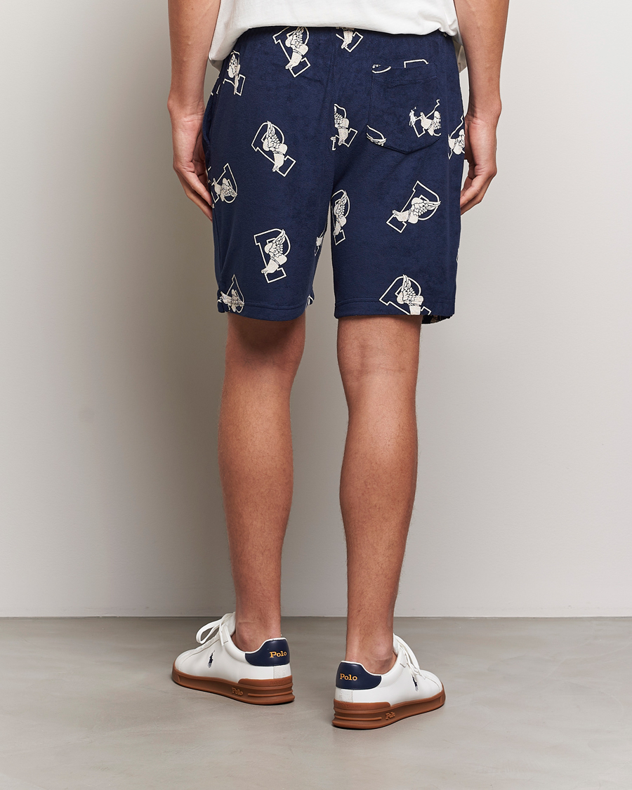 Herren | Shorts | Polo Ralph Lauren | Cotton Terry P Wing Drawstring Shorts Cruise Navy