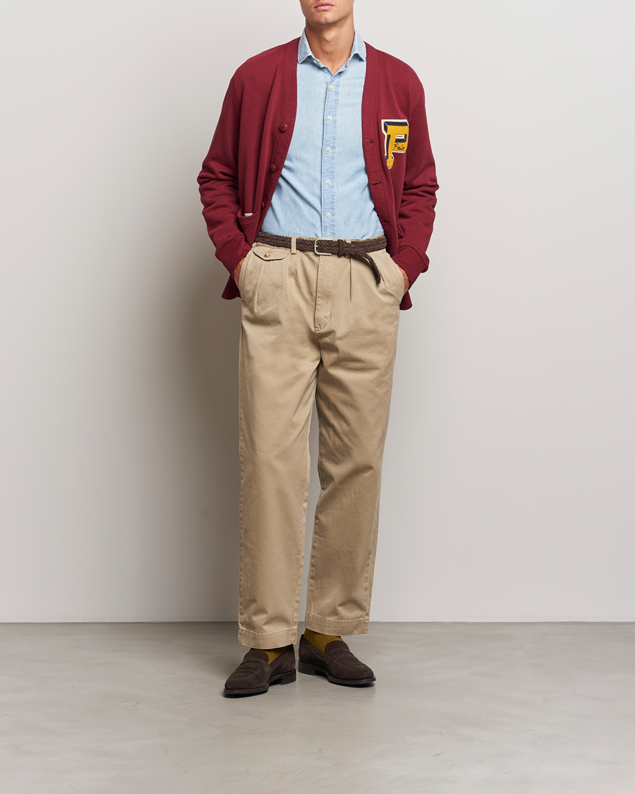 Herren | Hosen | Polo Ralph Lauren | Rustic Twill Pleated Worker Trousers RL Khaki