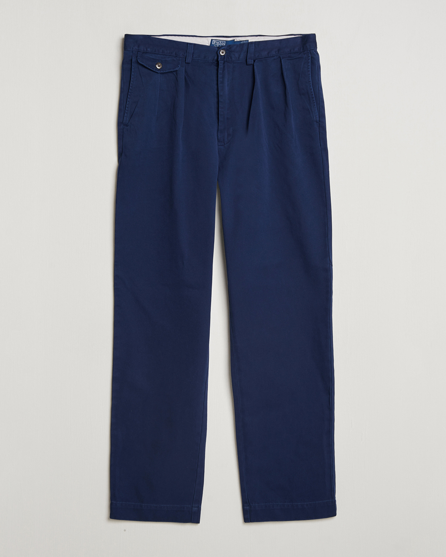 Herren | Hosen | Polo Ralph Lauren | Rustic Twill Pleated Worker Trousers Newport Navy