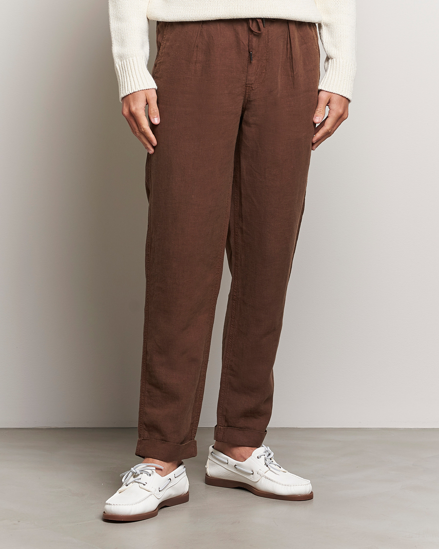 Herren | Hosen | Polo Ralph Lauren | Prepster Linen Trousers Chocolate Mousse