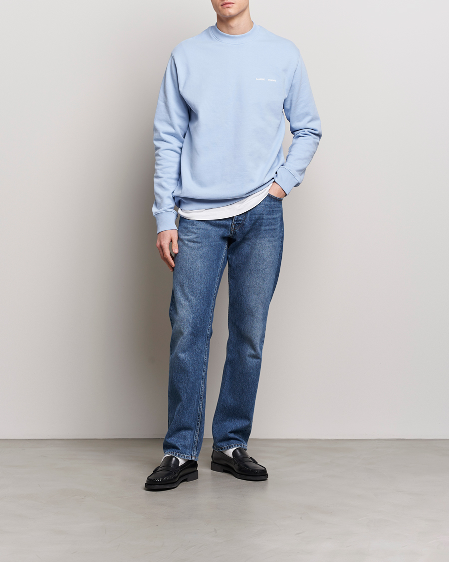 Herren | Pullover | Samsøe Samsøe | Norsbro Crew Neck Sweatshirt Brunnera Blue
