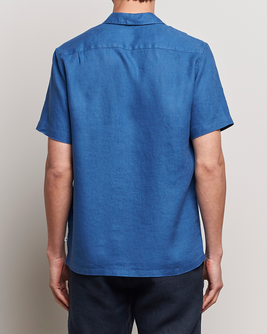 Herren | Hemden | Samsøe Samsøe | Saavan Linen Short Sleeve Shirt Déja Vu Blue