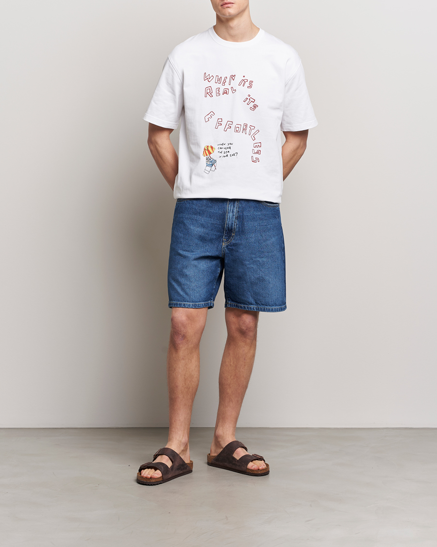 Herren | T-Shirts | Samsøe Samsøe | Sagiotto Printed Crew Neck T-Shirt White Effortless