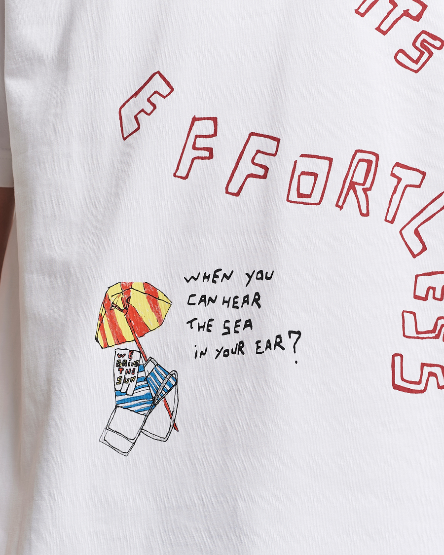 Herren | T-Shirts | Samsøe Samsøe | Sagiotto Printed Crew Neck T-Shirt White Effortless