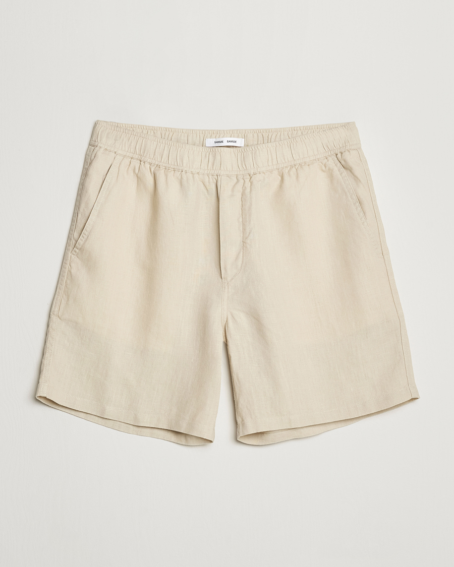 Herren | Shorts | Samsøe Samsøe | Sajabari Linen Drawstring Shorts Castle Wall
