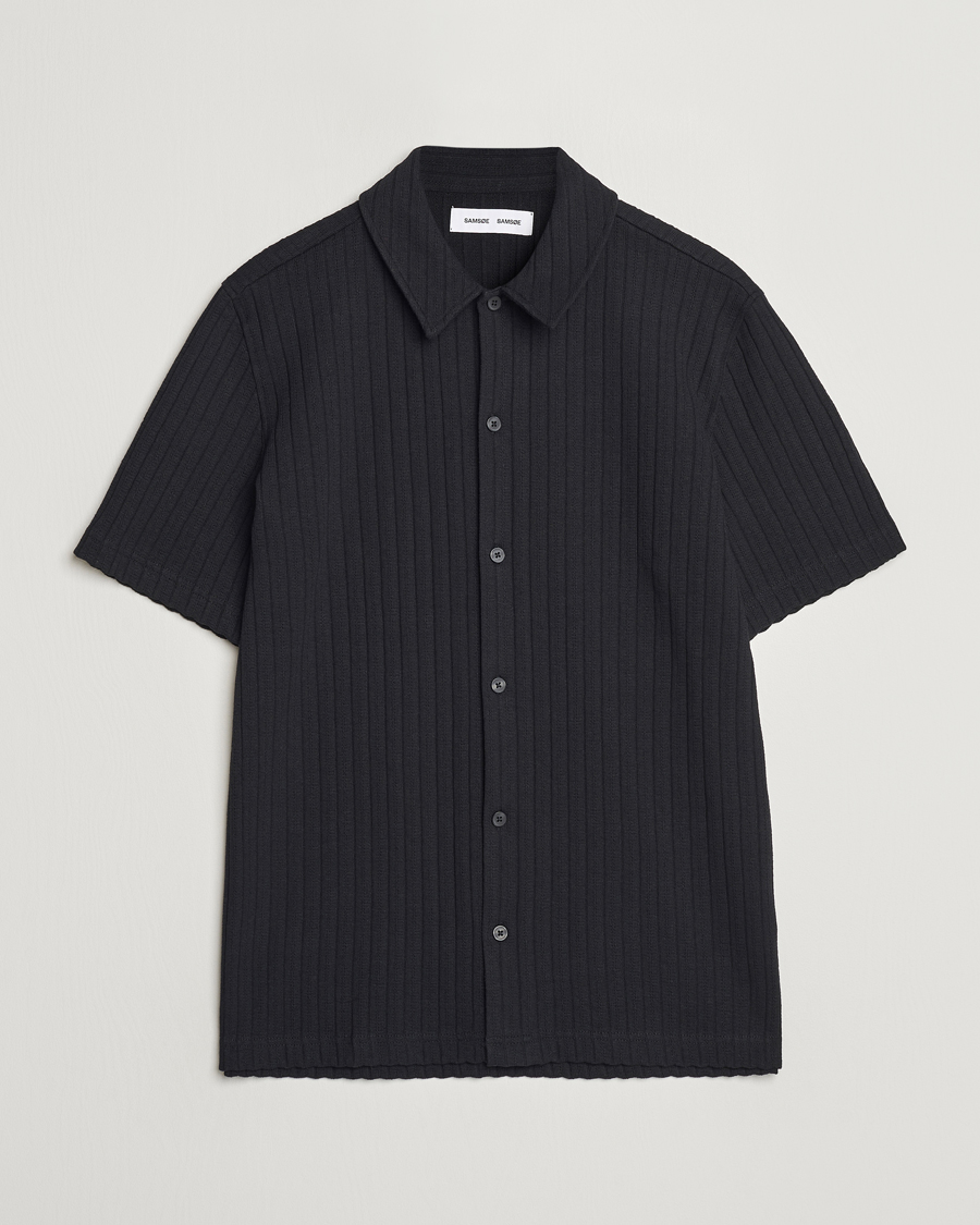 Herren | Hemden | Samsøe Samsøe | Sakvistbro Structured Short Sleeve Shirt Black