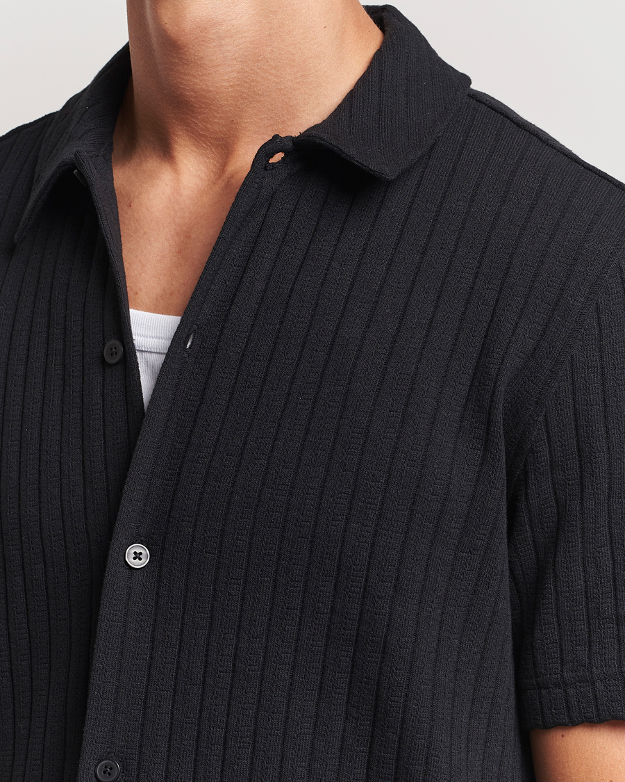 Herren | Hemden | Samsøe Samsøe | Sakvistbro Structured Short Sleeve Shirt Black