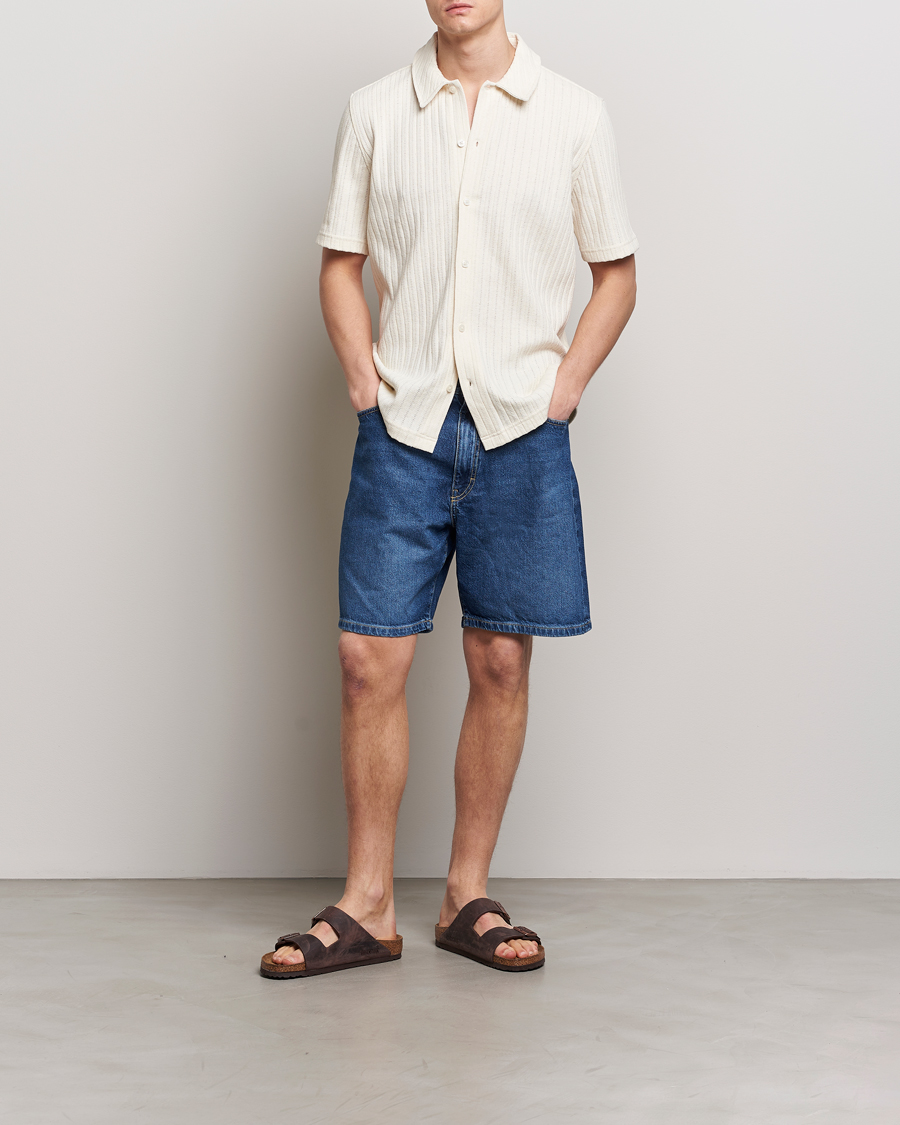 Herren | Hemden | Samsøe Samsøe | Sakvistbro Structured Short Sleeve Shirt Clear Cream
