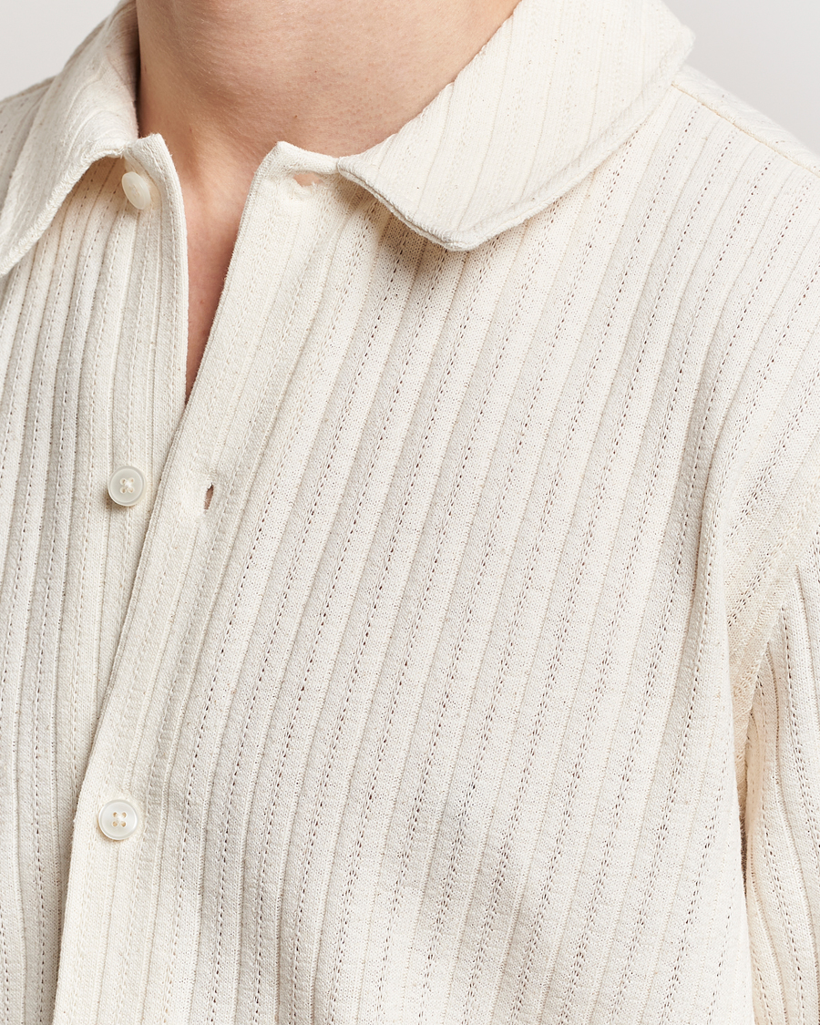 Herren | Hemden | Samsøe Samsøe | Sakvistbro Structured Short Sleeve Shirt Clear Cream