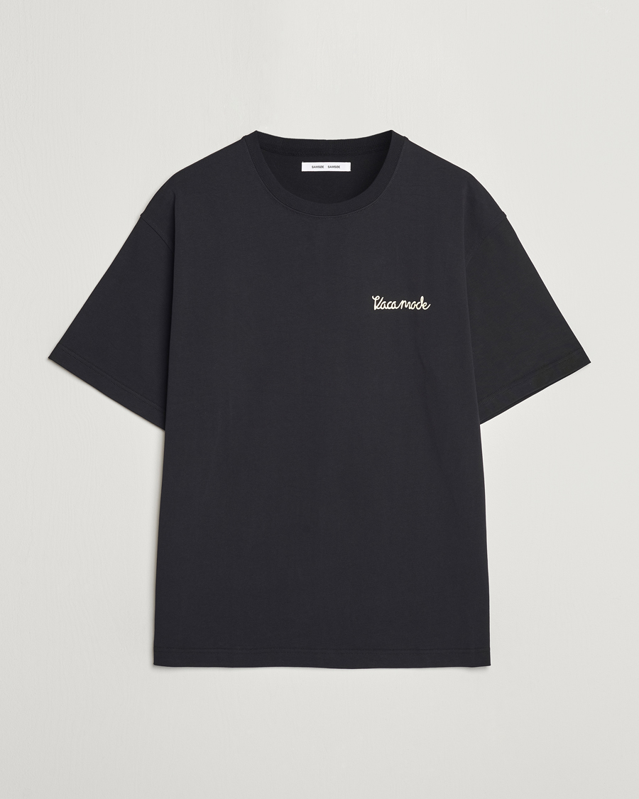 Herren | T-Shirts | Samsøe Samsøe | Savaca Printed Crew Neck T-Shirt Black