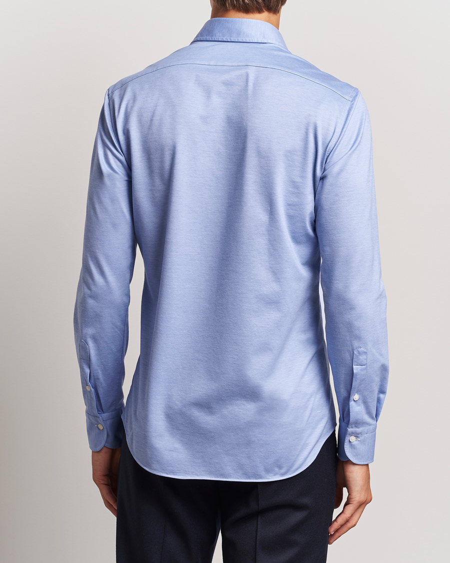 Herren | Hemden | Grigio | Cotton Jersey Shirt Light Blue