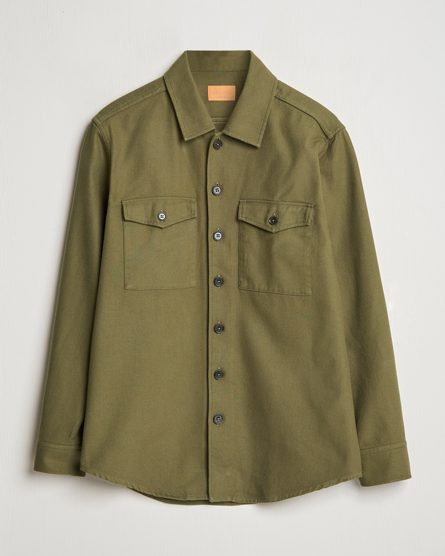 Herren | Hemden | Grigio | Heavy Twill Overshirt Military