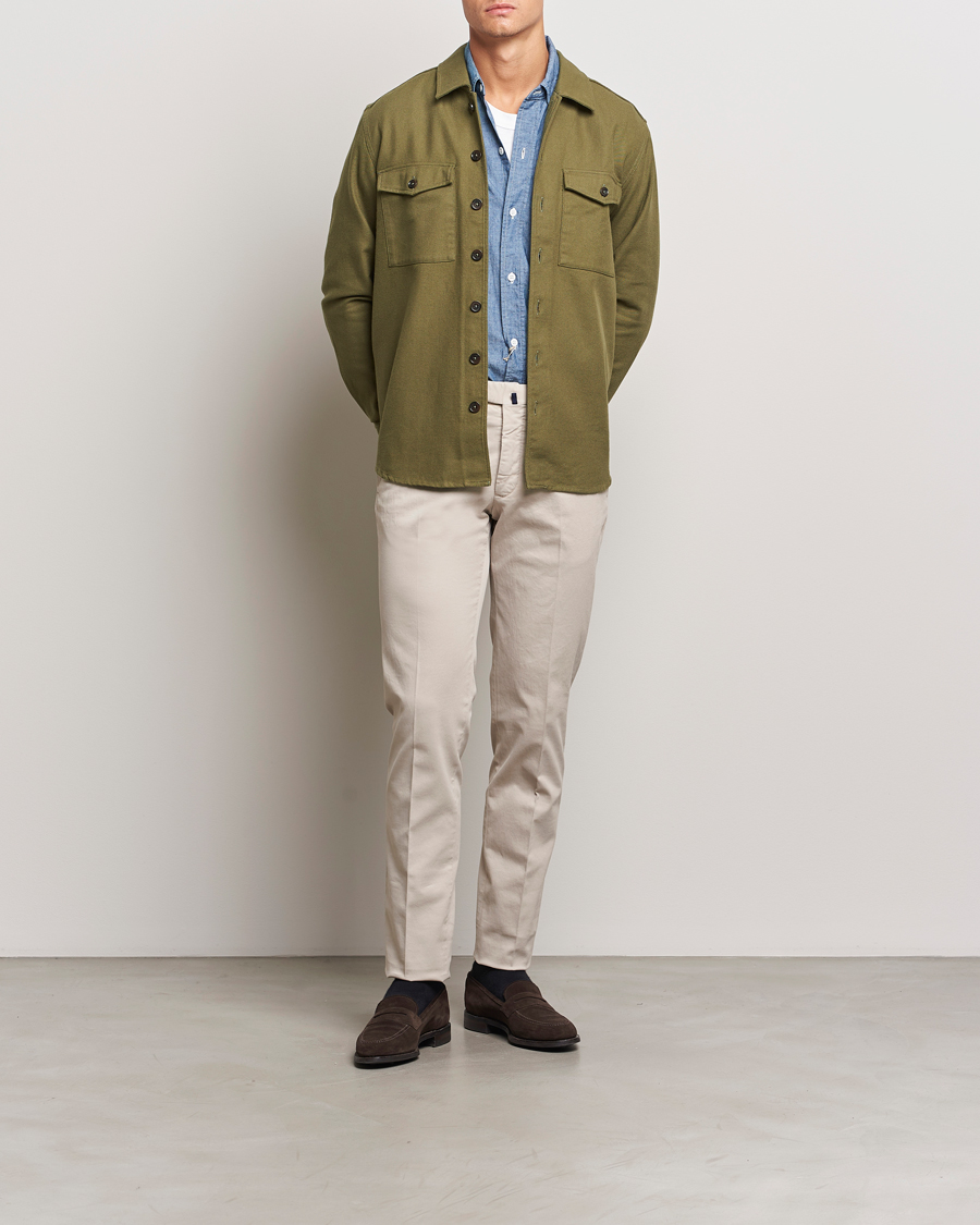Herren | Hemden | Grigio | Heavy Twill Overshirt Military