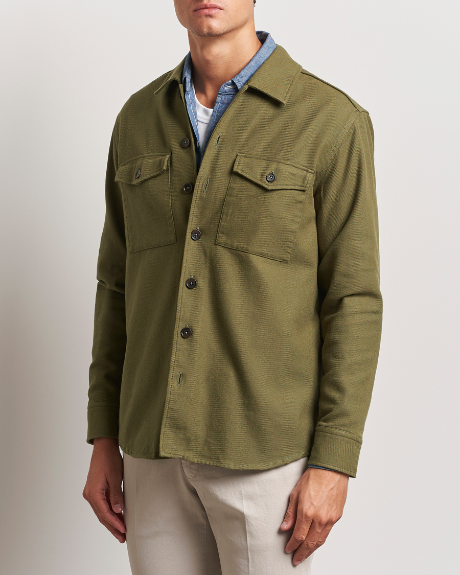 Herren | Hemden | Grigio | Heavy Twill Overshirt Military