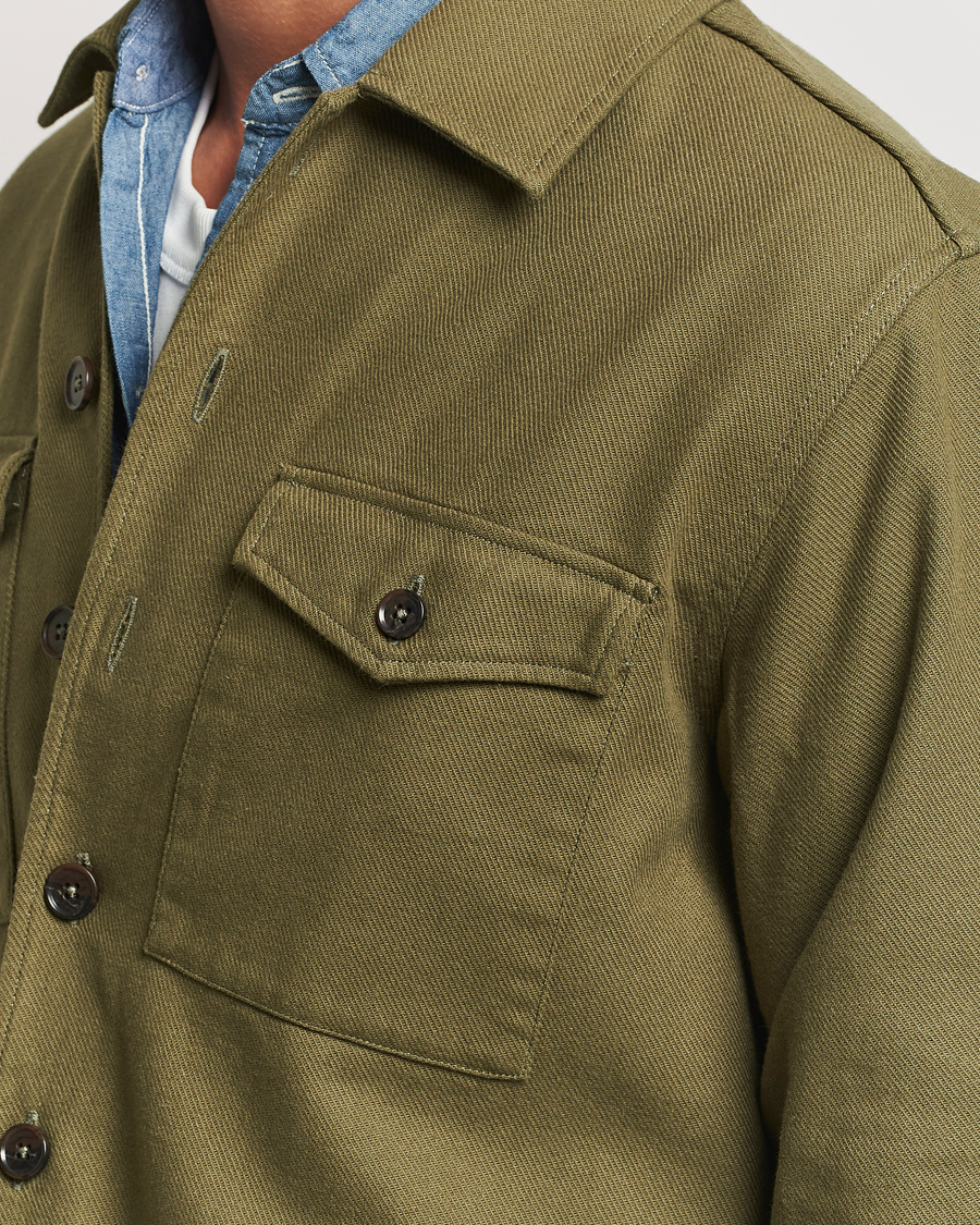 Herren | Hemden | Grigio | Heavy Twill Overshirt Military