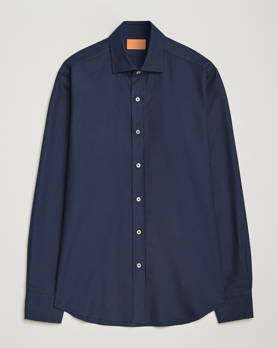 Herren | Hemden | Grigio | Cotton Twill Shirt Navy
