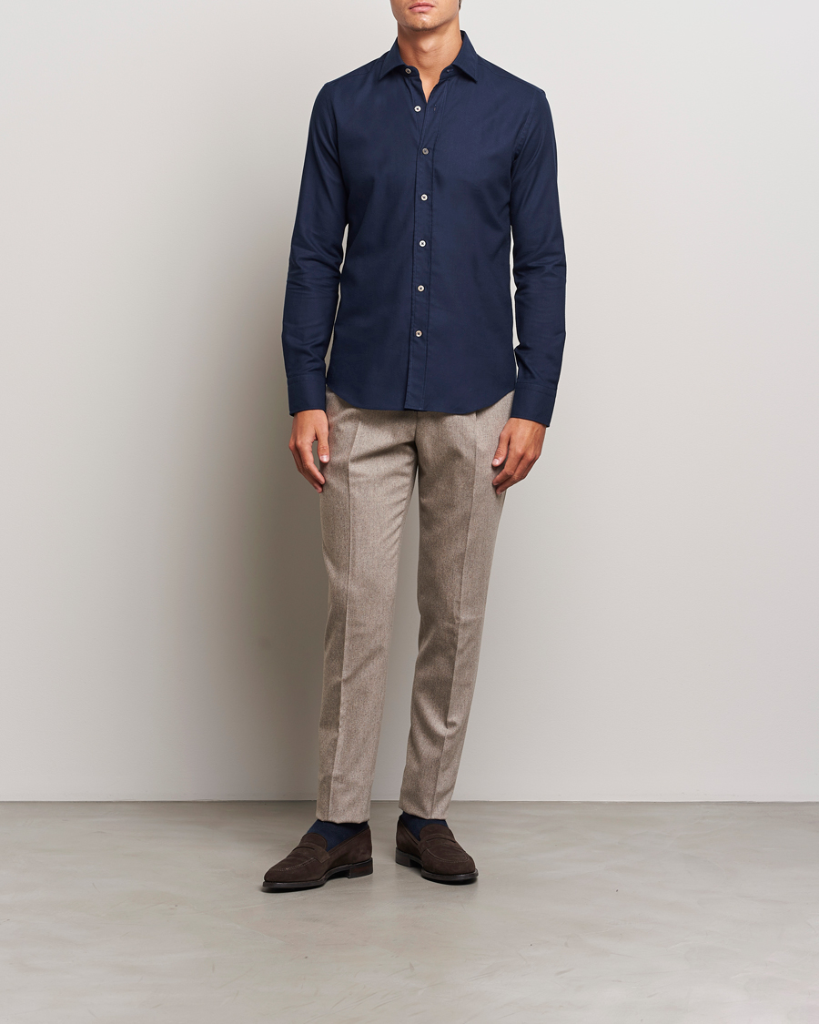 Herren | Hemden | Grigio | Cotton Twill Shirt Navy