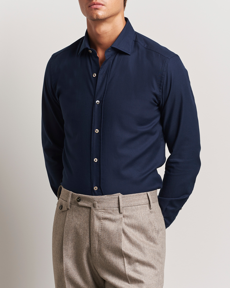 Herren | Hemden | Grigio | Cotton Twill Shirt Navy
