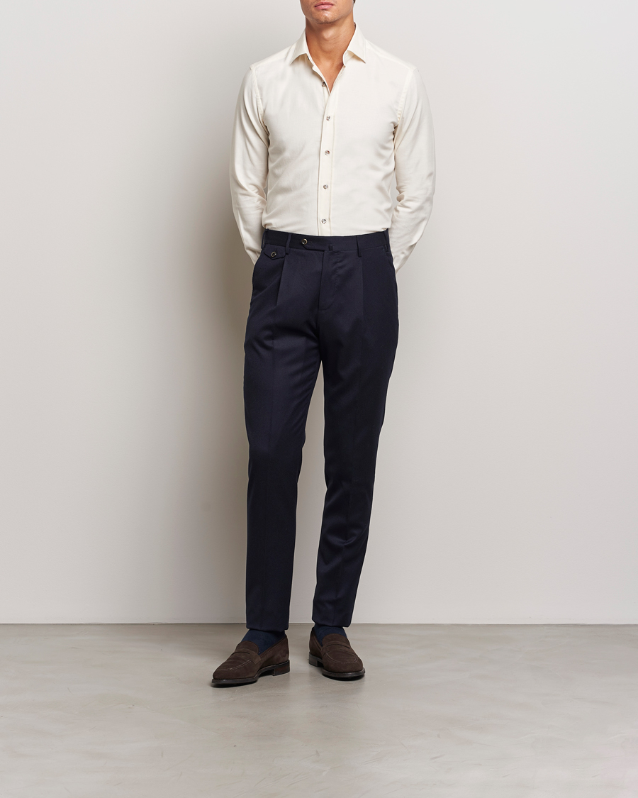 Herren | Hemden | Grigio | Cotton Twill Shirt Off White