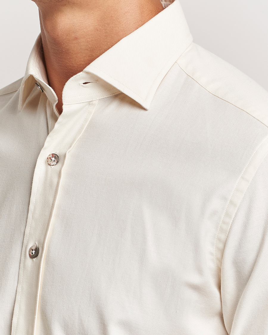 Herren | Hemden | Grigio | Cotton Twill Shirt Off White