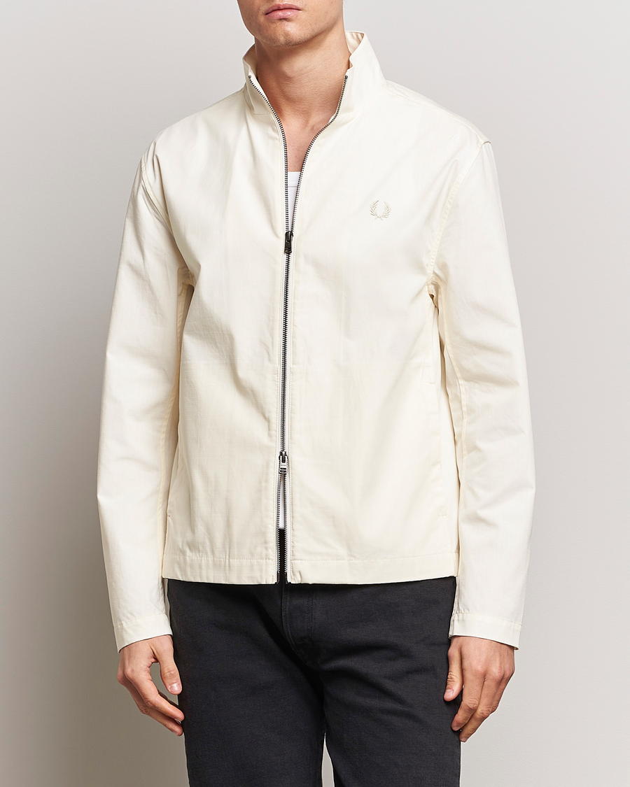 Herren | Jacken | Fred Perry | Woven Ripstop Shirt Jacket Ecru