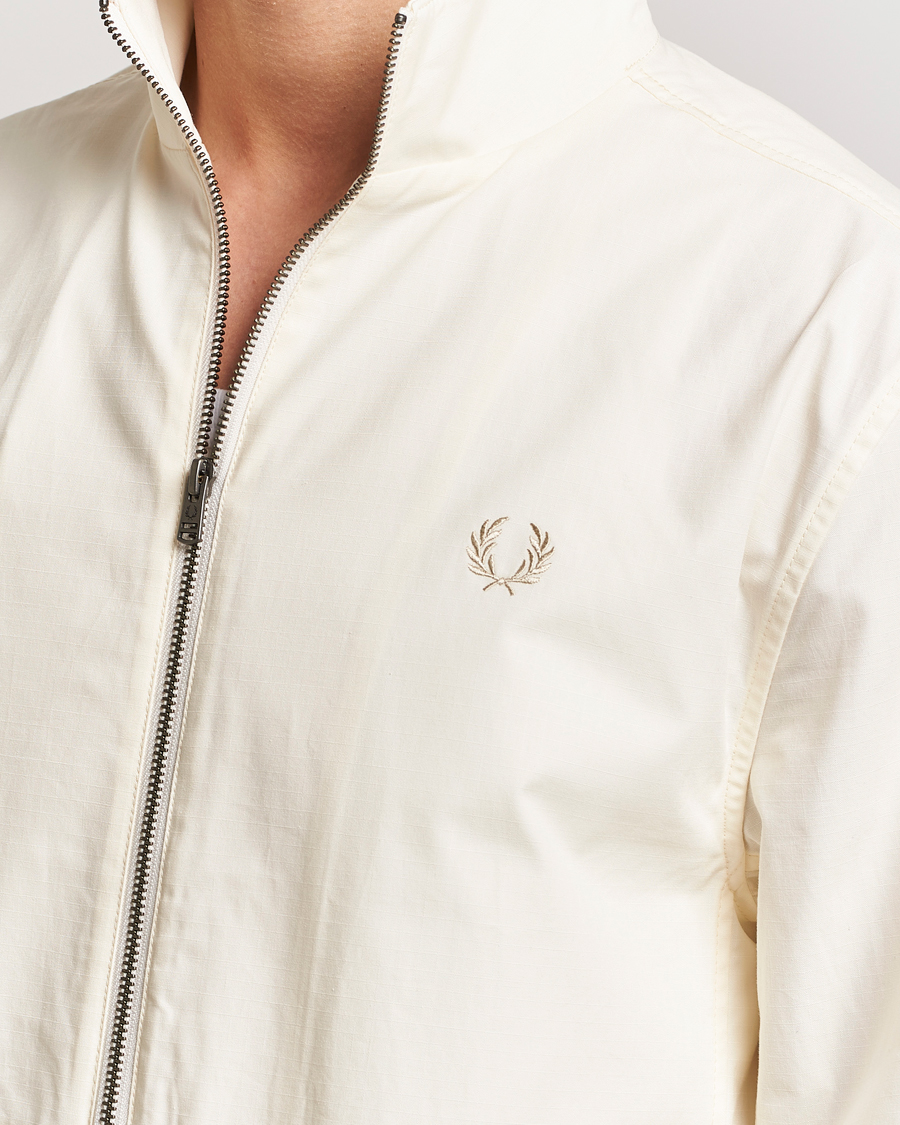Herren | Jacken | Fred Perry | Woven Ripstop Shirt Jacket Ecru