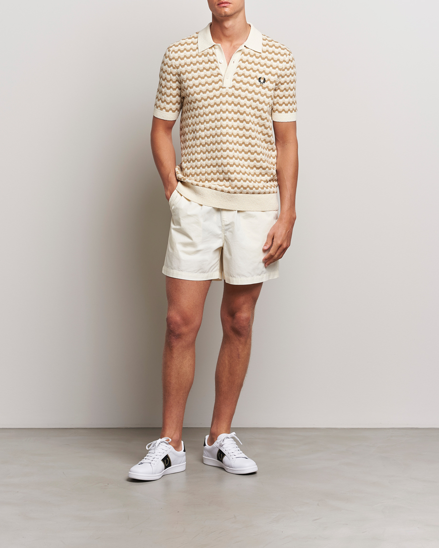 Herren | Shorts | Fred Perry | Woven Ripstop Drawstring Shorts Ecru