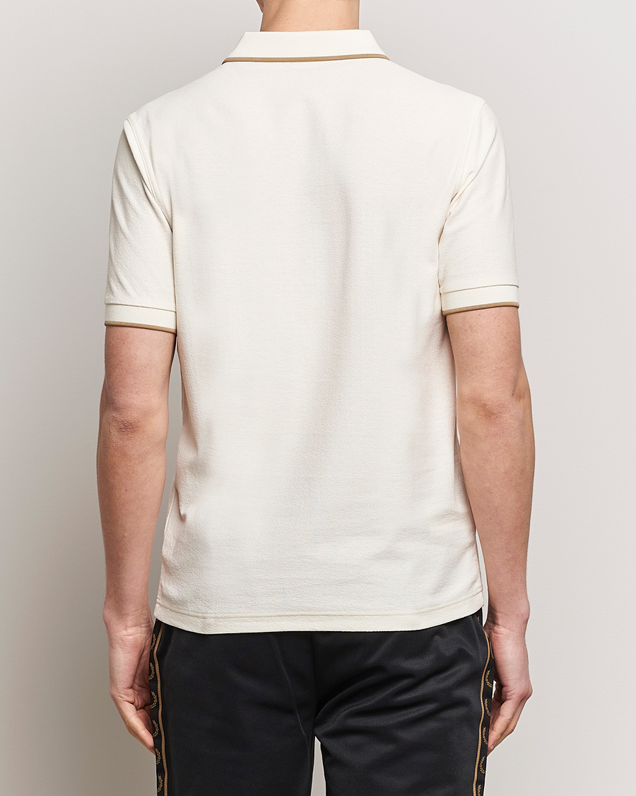 Herren | Poloshirts | Fred Perry | Crépe Half Zip Polo Ecru