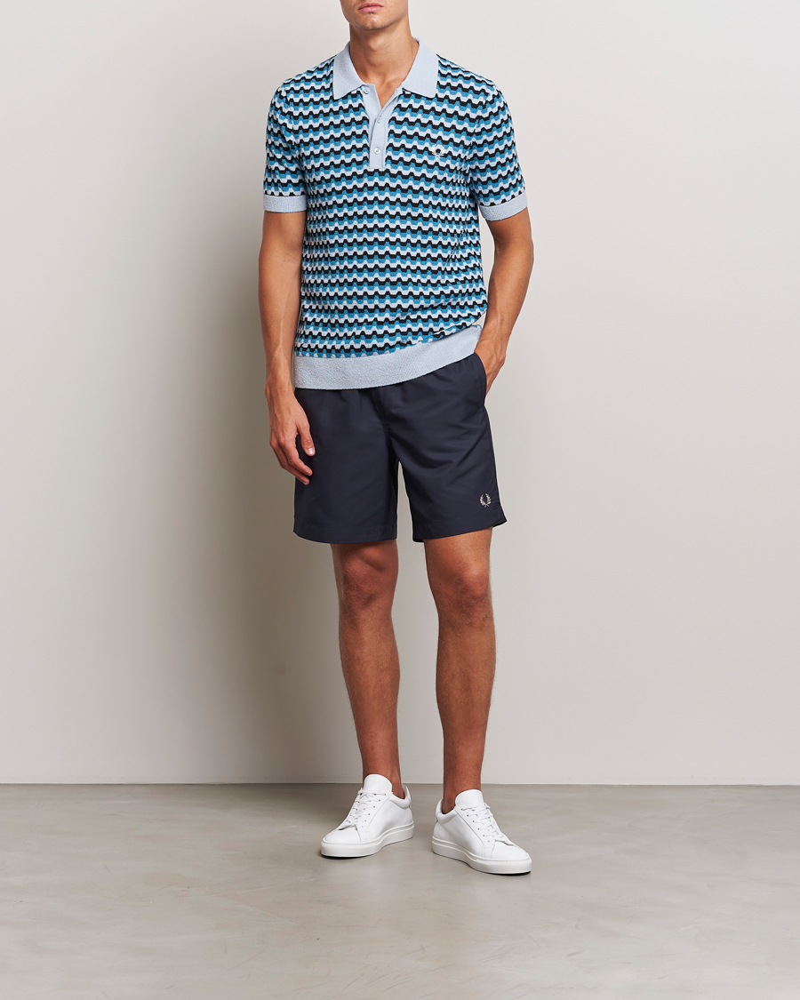 Herren | Poloshirts | Fred Perry | Bouclé Jacquard Knitted Polo Light Smoke