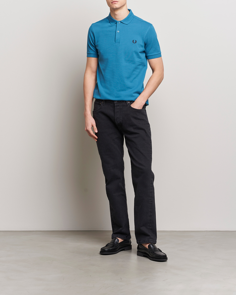 Herren | Poloshirts | Fred Perry | Plain Polo Shirt Ocean Blue