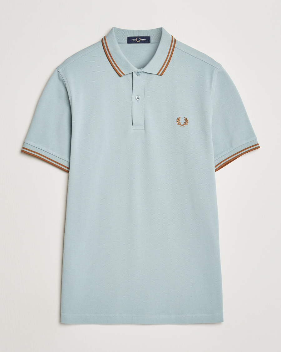 Herren | Poloshirts | Fred Perry | Twin Tipped Polo Shirt Silver Blue