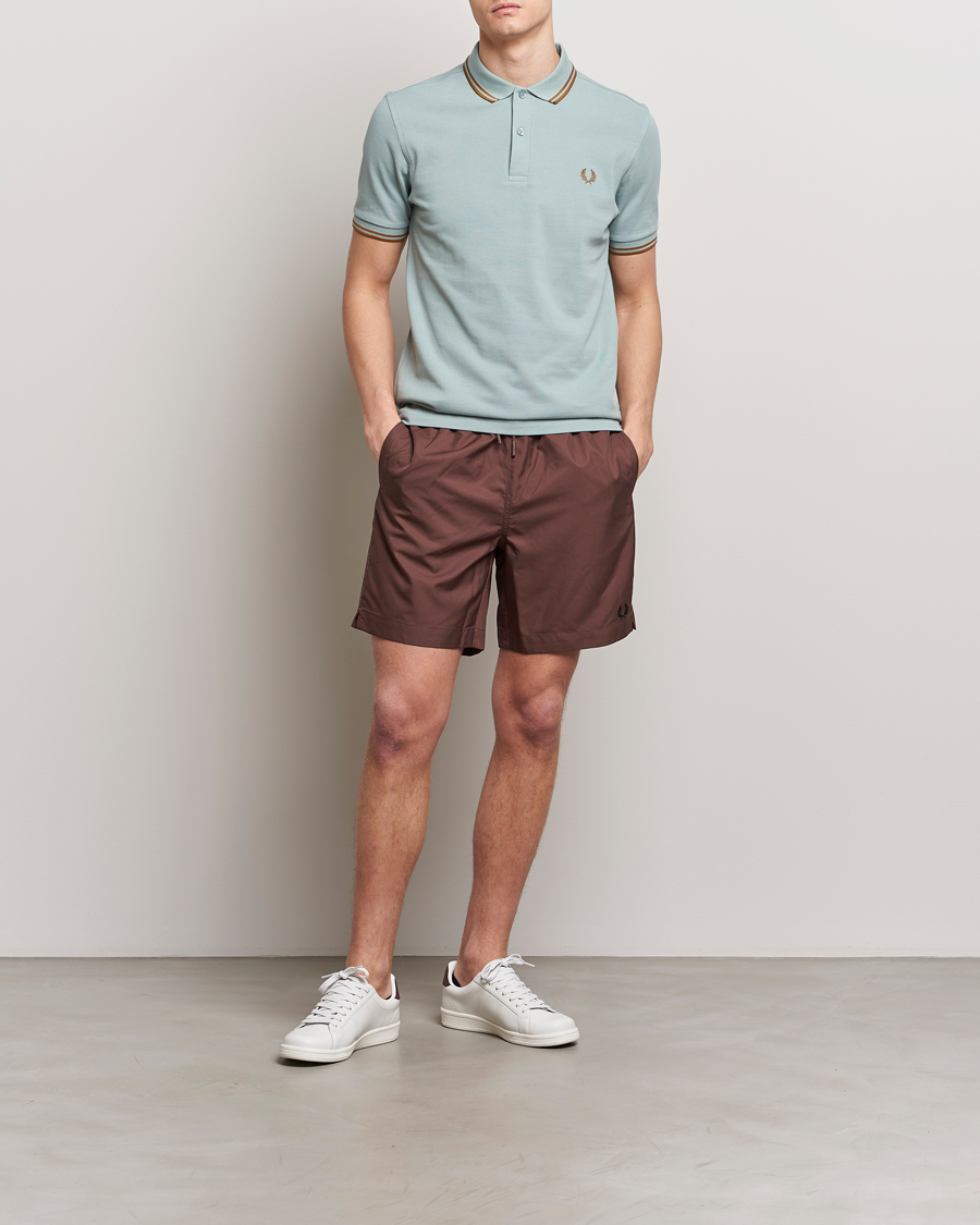Herren | Poloshirts | Fred Perry | Twin Tipped Polo Shirt Silver Blue