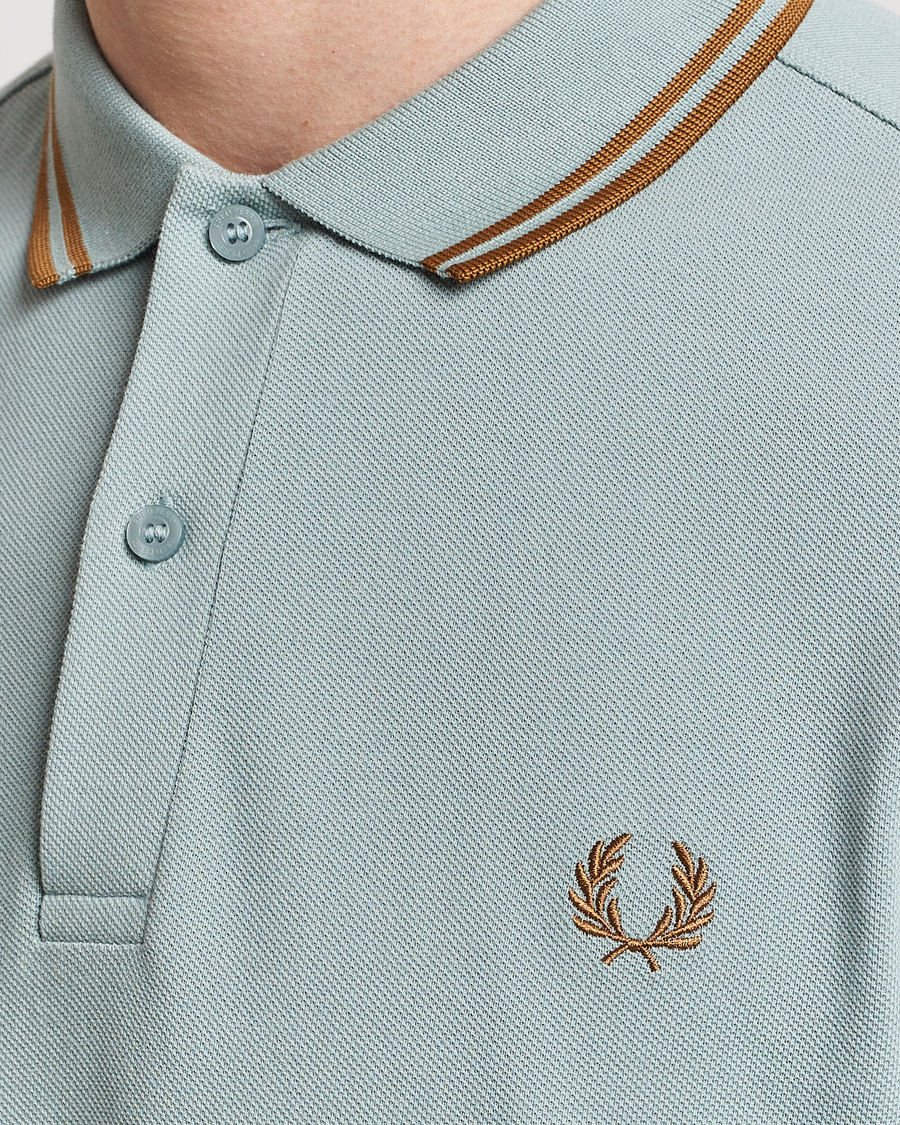 Herren | Poloshirts | Fred Perry | Twin Tipped Polo Shirt Silver Blue