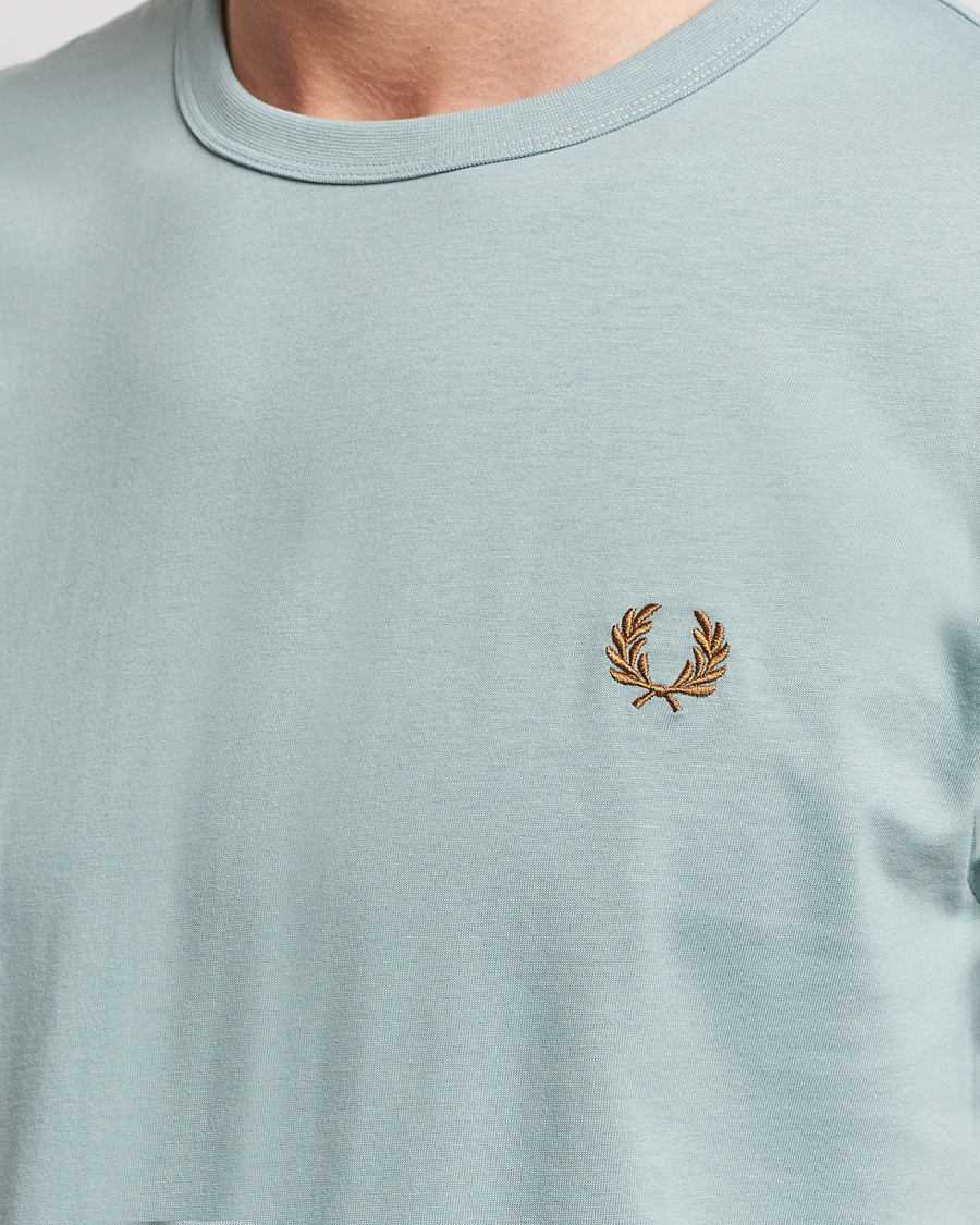 Herren | T-Shirts | Fred Perry | Ringer T-Shirt Silver Blue